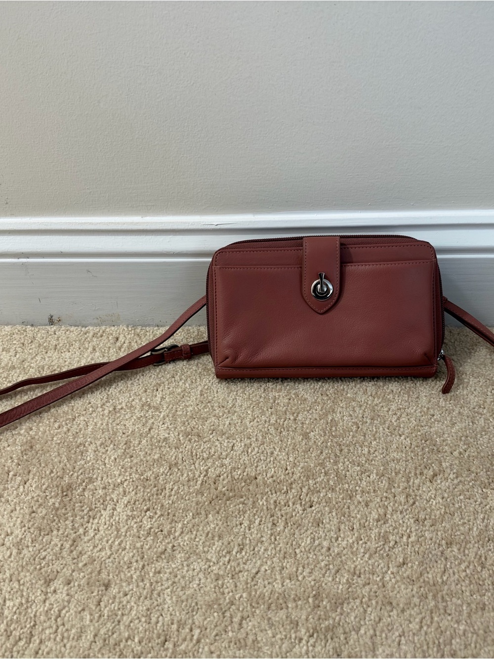 Sleek Crossbody Wallet - Charleston Leather Goods
